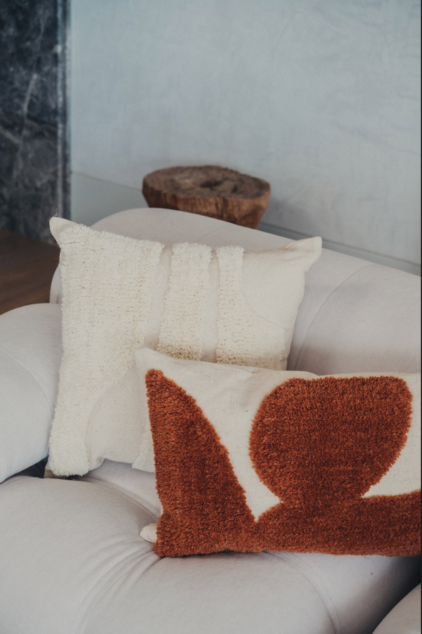 Abstract Cushions - Ivory