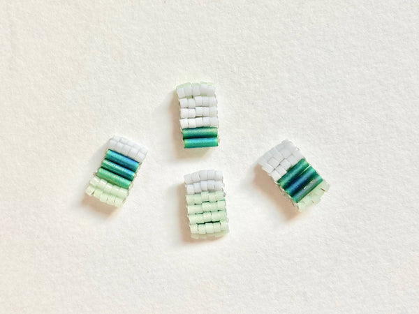 Palette Pendant - Minimal Unique Seed Bead Necklace