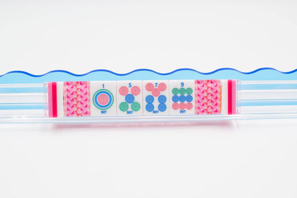 Crystal Prism Pink | Mahjong with Bold Angles and Vibrant Vibes | 1.25" x 0.9" x 0.7"