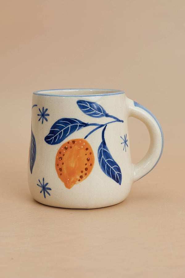 Lemon Coffee Mug- Yellow , 3.5 X 3 Inches