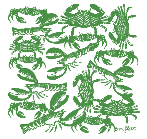 Satchel Bag in Crustaceans Lobster Crab Print