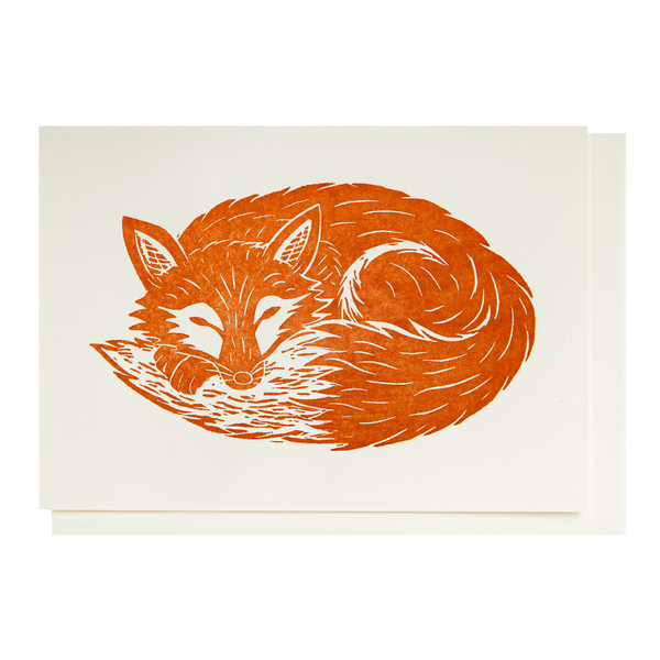 Sleeping Fox | Single Notelet Card