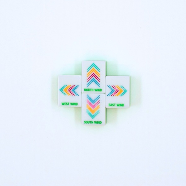 Crystal Confetti Lemon-Lime | Mahjong with a Sprinkle of Color and Joy | 1.25" x 0.9" x 0.7"