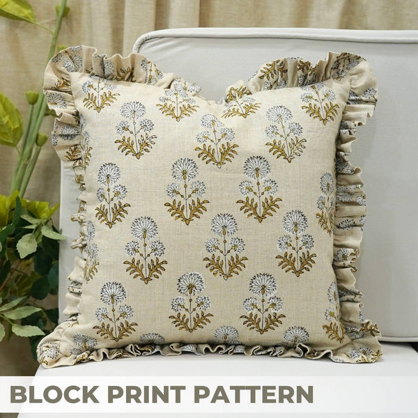 Decorative Block Print Table Pillow Cover- Rishi