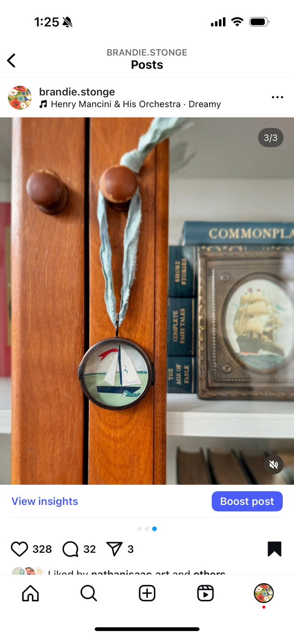 Sail No. 8 ~ Small Locket