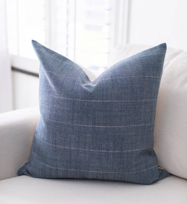 Dark Blue Lumbar Cover, Throw Pillows for Couch | Marina