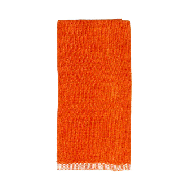 Chunky Linen Orange Towel 20x30