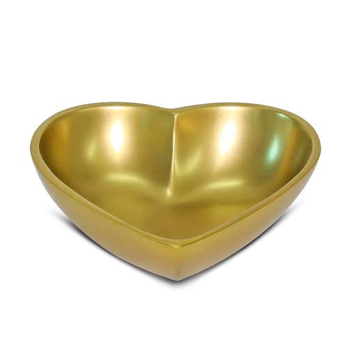 Polished Gold Heart Bowl Large