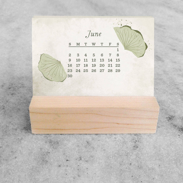 2026 Mini Desk Calendar, Dried Field Flowers