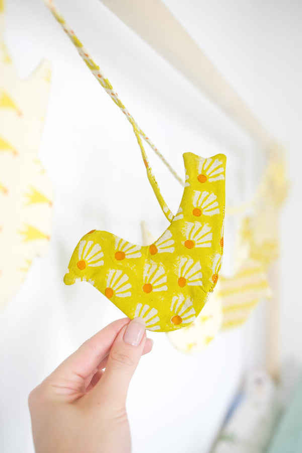 Yellow Birds Fabric Garland