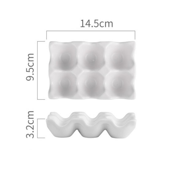Ceramic 6 Grids Egg Holder