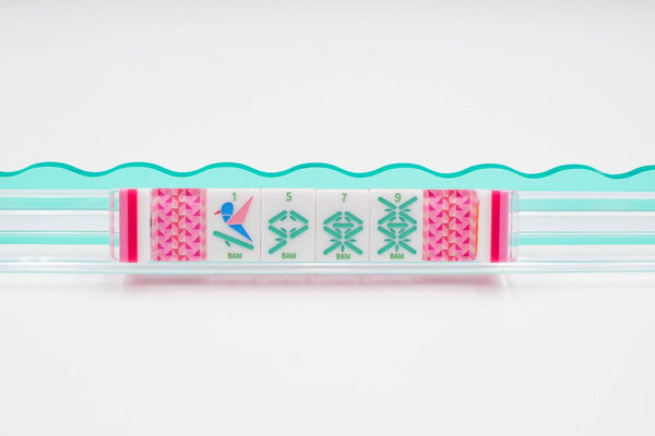 Crystal Prism Pink | Mahjong with Bold Angles and Vibrant Vibes | 1.25" x 0.9" x 0.7"