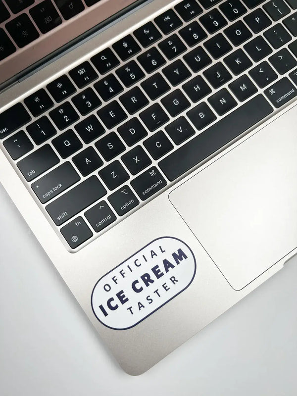 Official Ice Cream Taster Sticker Foodie Decal Fun Vinyl