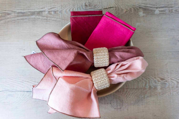 Curated 100% Linen Napkins -  Love Bomb Mix (Set of 4)
