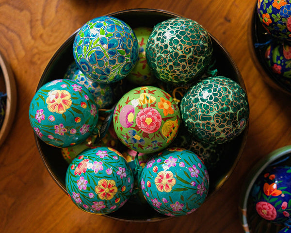 Emerald Green and Gold Bauble