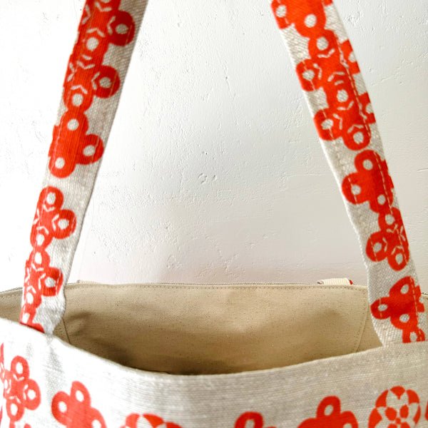 Nordic Heavy Linen Boho Tote Bag