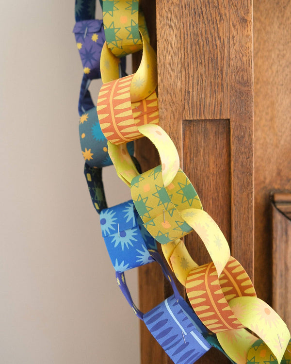 Blue and Yellow Paper Chain Kit