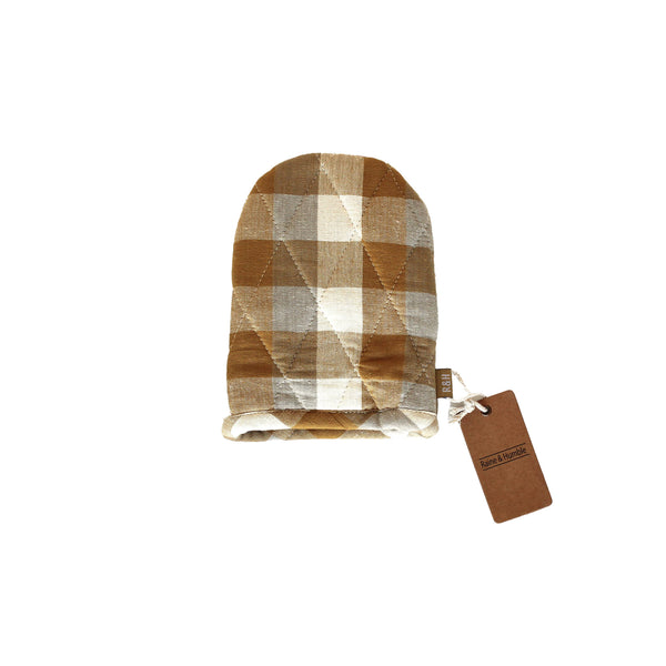 Oven Glove Short- Double Check- Yellow Sunset