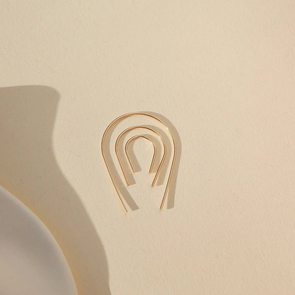 Horseshoe Slide Earrings in 14k Gold Fill or Sterling Silver