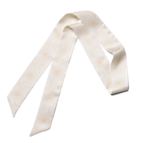 Silk Twilly Scarf - “For Goodness Sake” - Neck & Hair Scarf