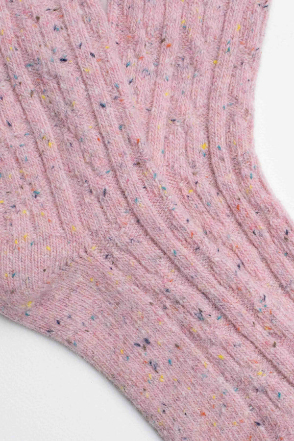 Wool Blend Speckled Knit Socks