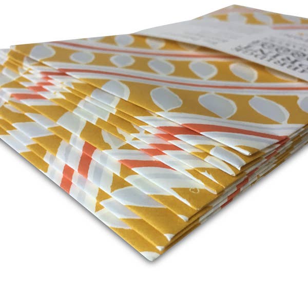 Packet of Ten Patterned Envelopes Charleston Stripe