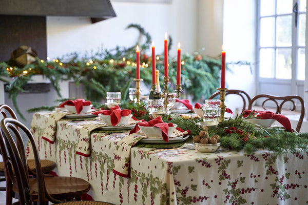 Gooseberry Red & Green | French Tablecloths