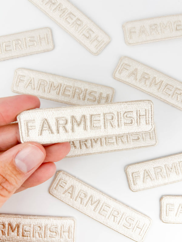 Farmerish Embroidered Iron-On Patch Homesteader Farm Garden