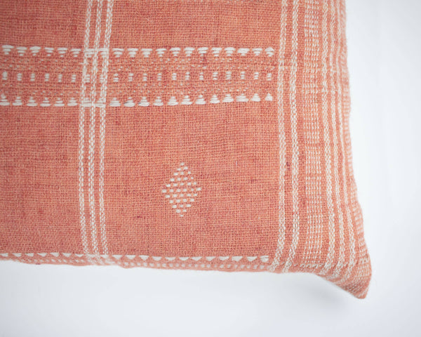 Aditi - 20" Coral Indian Wool Pillow Cover