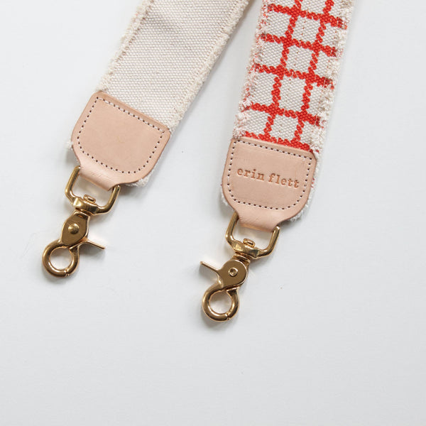 Anthro Orange Plaid Bag Strap