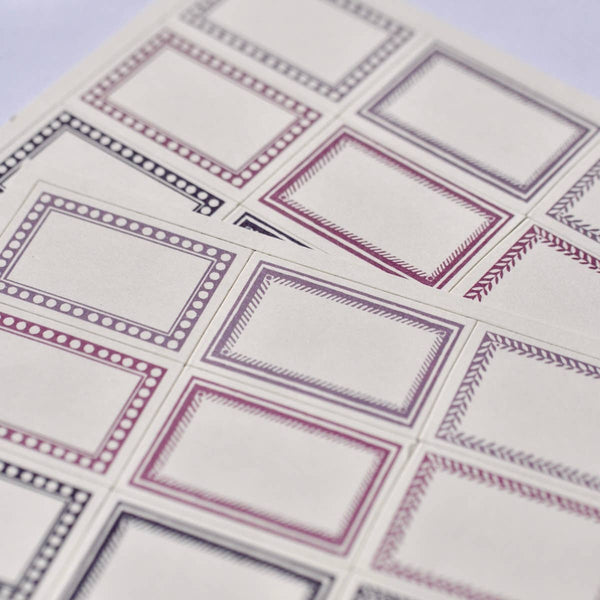 Packet of 18 Small Self-Adhesive Labels in Purple