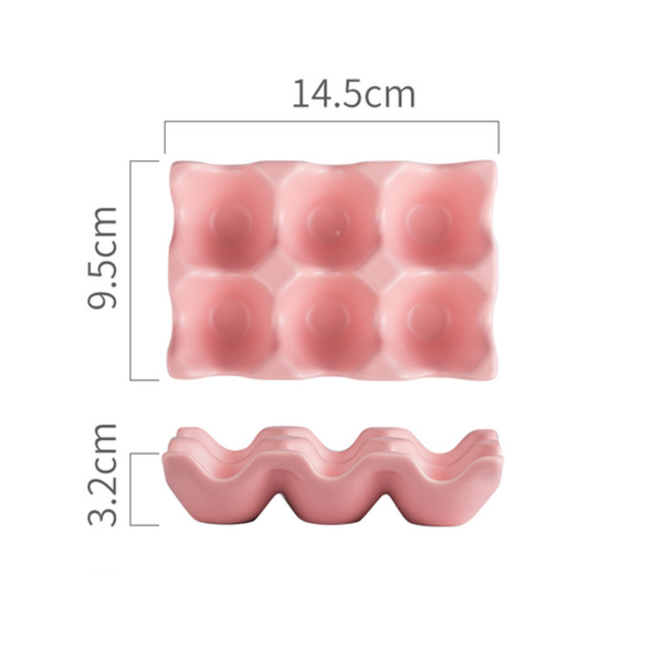 Ceramic 6 Grids Egg Holder