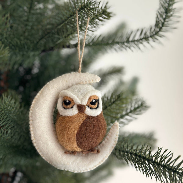 Felt Ornament - Needle Felted Owl