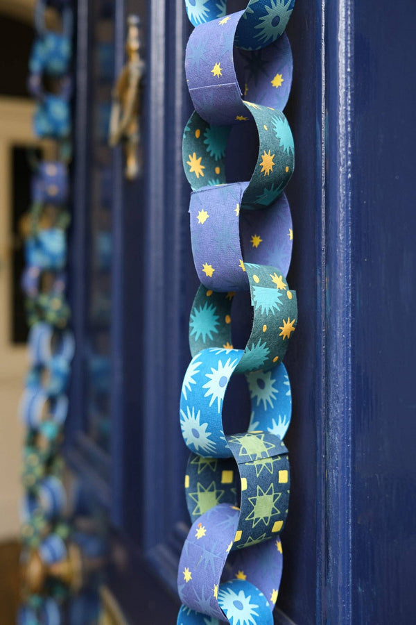 BLUE & YELLOW PAPER CHAIN KIT