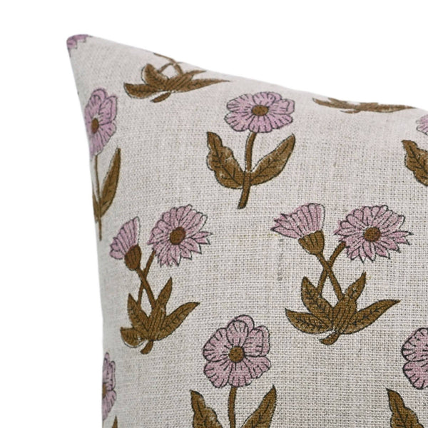 Block Print Boho Thick Linen Pillow Cover- Kirti