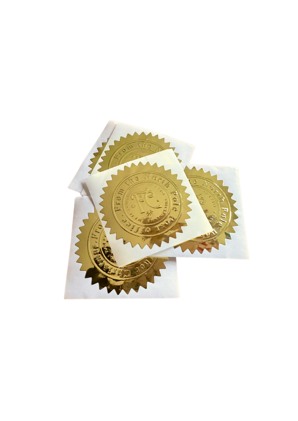 Father Christmas sticker seals - Pack of 5