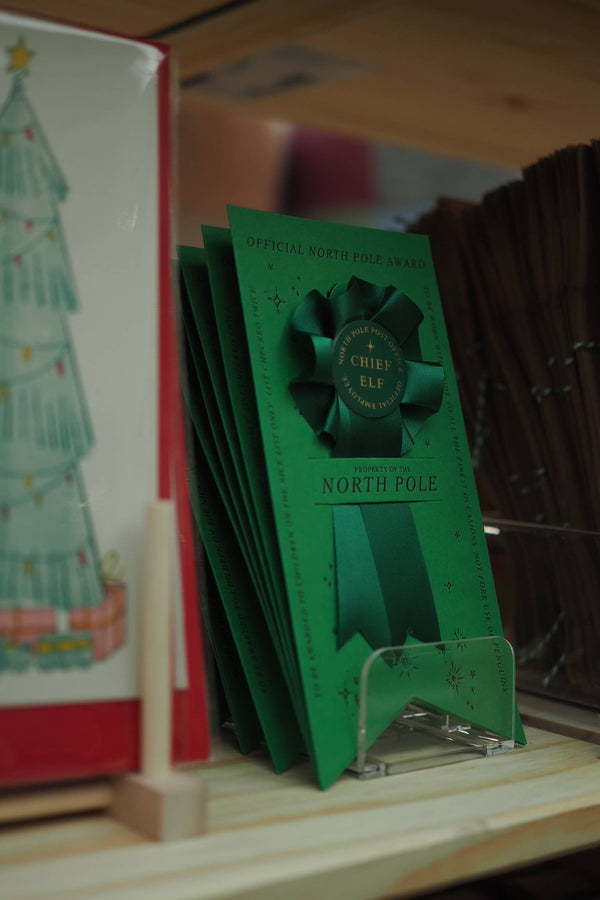 Chief elf & Helper of the year Christmas rosette