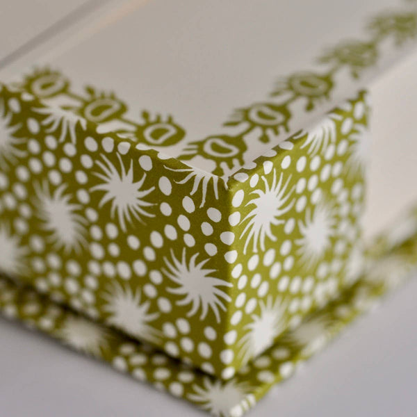 Note Holder in Animalcules Bawden Green