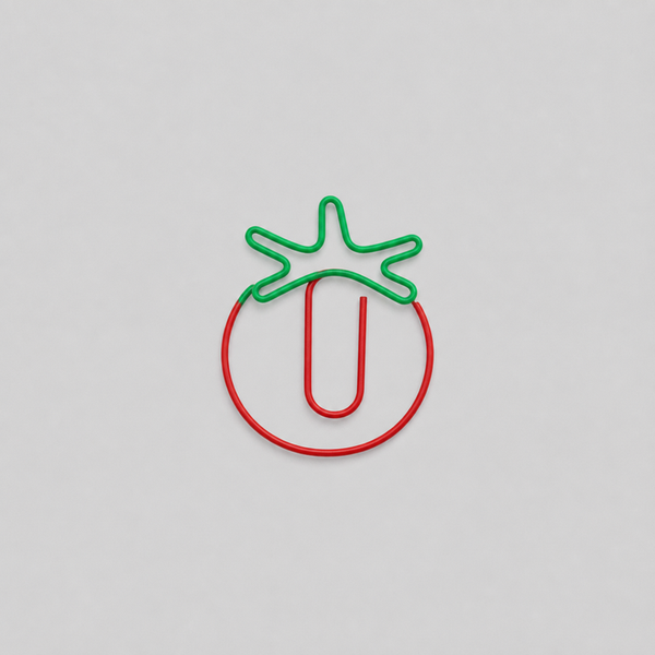 10 PCS Minimalist Tomato Shape Decorative Metal Paper Clips