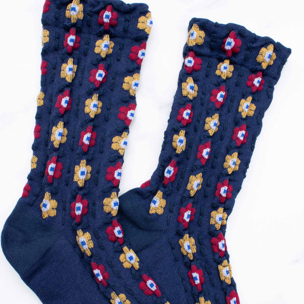 Women's Retro Flower Casual Socks