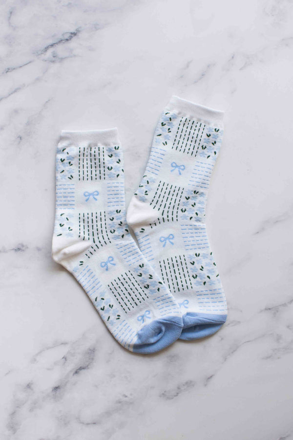 Remi Ribbon & Floral Casual Socks
