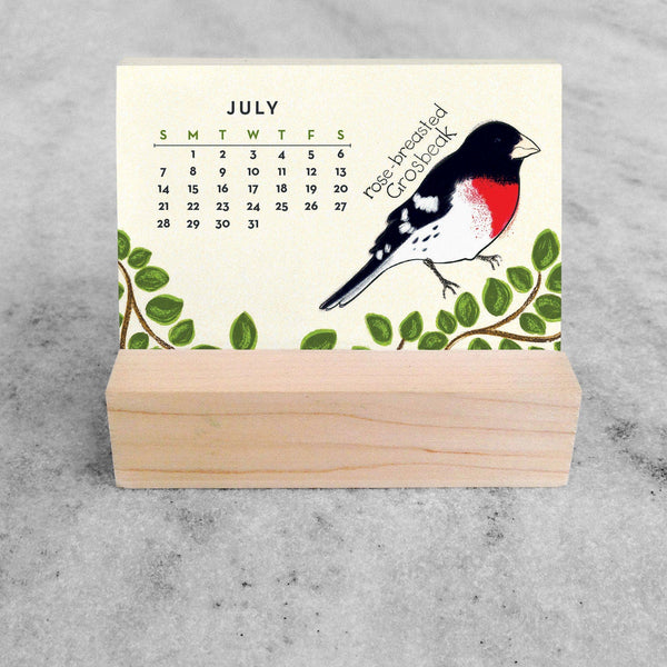 2026 Mini Desk Calendar, Birds