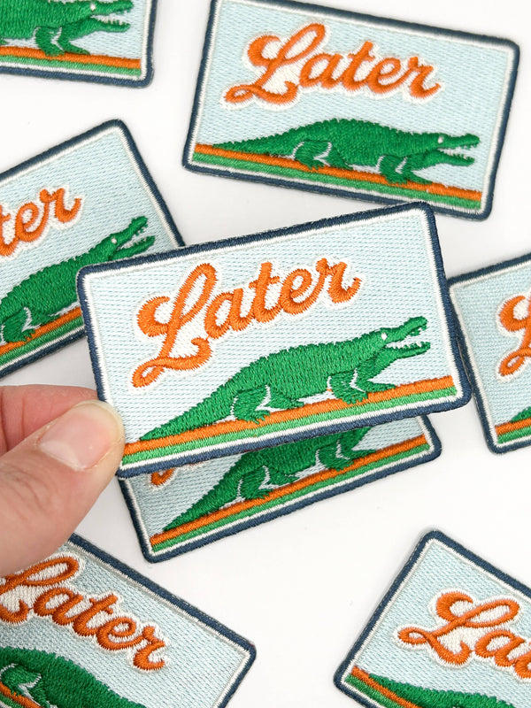 Later Gator Embroidered Patch – Alligator Patch, Southern