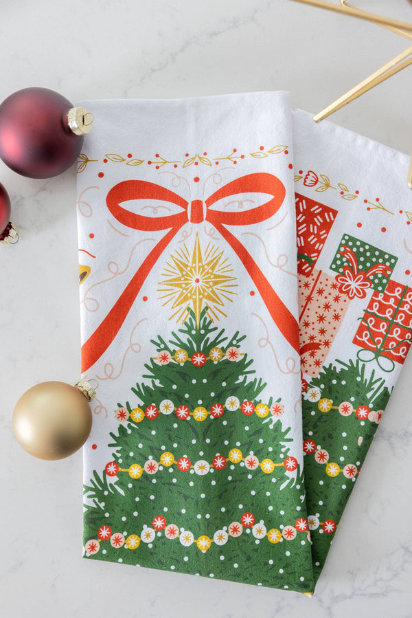 Christmas Tree Tea Towel – Holiday Kitchen Decor