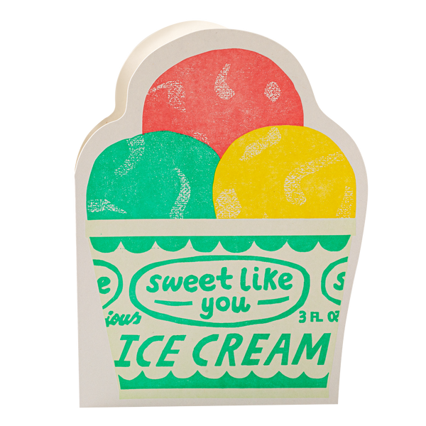 Ice Cream Pot  | Cut-Out - Greeting Card