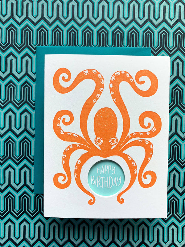 Birthday octopus card