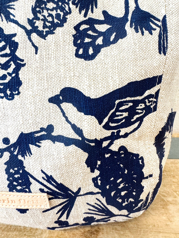 Pine Cone Heavy Linen Boho Tote Bag