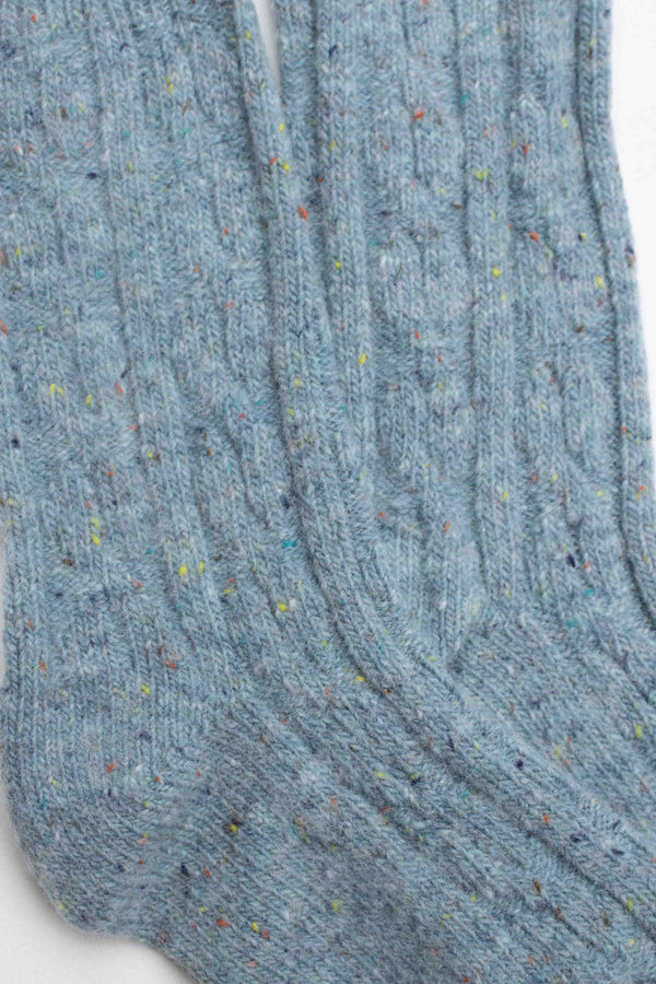 Wool Blend Speckled Knit Socks