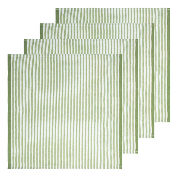 Ticking Stripe Napkin 20x20 | Basil | Set of 2