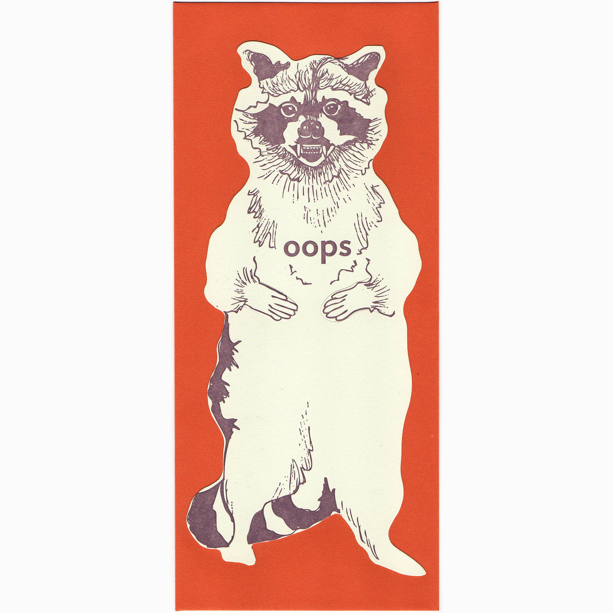 Oops raccoon gift card – Diddle and Zen